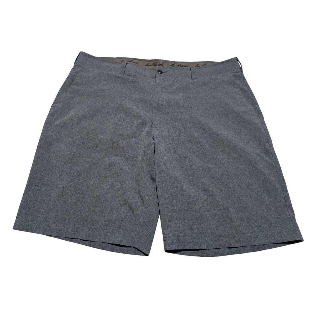 Ben Hogan Mens Performance Golf Shorts Heather Blue Gray Flat Front Size 39x10